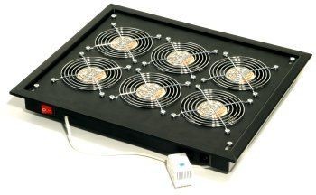 Triton 19"Schrank,zbh.Lüftereinsatz,4x,Dach/Boden,Schwarz