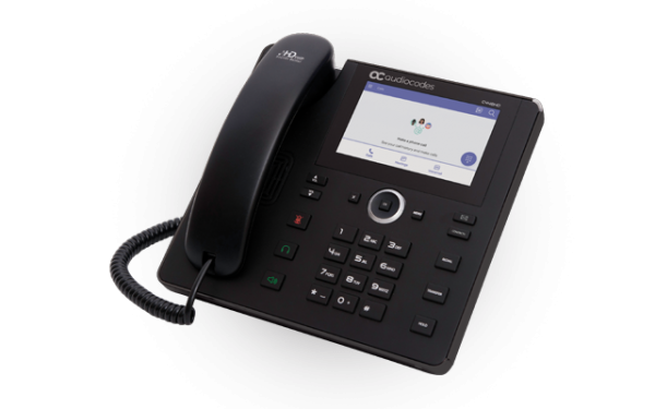 AudioCodes Teams C448HD IP-Phone PoE GbE black with an external power supply