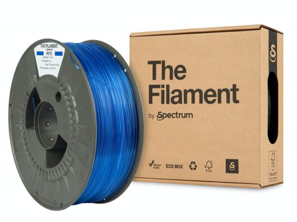 Spectrum The Filament PETG, Azul transparente 1Kg