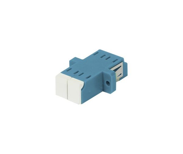 Acoplador de fibra óptico LC a LC singlemodo OS2, azul