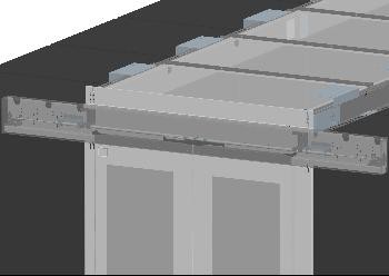 Knürr(Vertiv) SmartAisle? Schiebetür,zbh. mechanische Schließung - RAL 7021