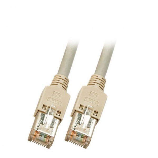 Patchkabel RJ45, CAT5e 100Mhz, 3m grau; S/UTP, Daetwyler 5502+TM11