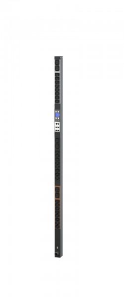 Bachmann PDU, Steckdosen, 24xDosen(C13)+ 6x(C19)-> 3ph Zuleitung 3m, 16A, mit Stecker CEE 16A rot, BN7500,