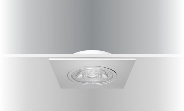 Synergy 21 LED recessed ceiling spot Helios white, square+tilting, neutral white