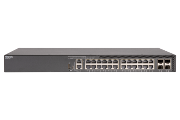 RUCKUS Networks switch full managed layer3 28 port • 24x 2,5 gbe • poe budget 740 w • 24x poe bt • 4x sfp28 • 19" • icx8200-24zp
