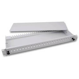 LWL-Patchpanel 12xSC-Simplex-Buchsen 19", ohne Kupplungen,
