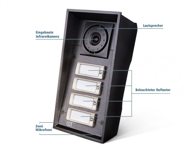 2N IP FORCE Videoportero 4 Botones IP69