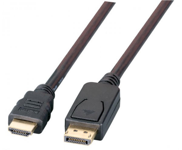 Kabel Video DisplayPort => HDMI, ST/ST, 1,0m, 4K60Hz,