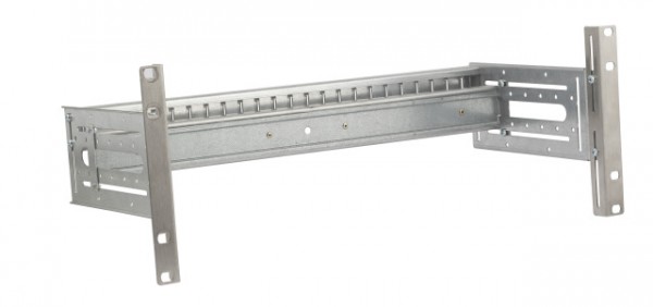 19&quot;, zbh. 4HE Universal-Hutschienenträger(DIN), tiefenverstellbar von ca. 55-165 mm