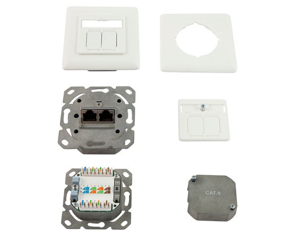 Synergy 21 S216350 Toma para empotrar 2x Cat6, beis