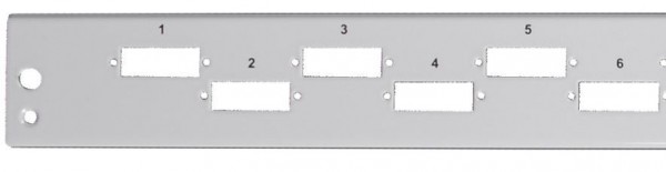 LWL-Patchpanel, zbh. Frontblende SC Duplex/LC Quad horizontal 12x, ohne Kupplungen, schwarz,
