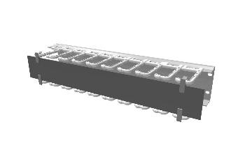 Knürr(Vertiv) zub.Kabelführungsplatte,2HE, zbh. Abdeckung, Lichtgrau, * nur Abdeckung!*