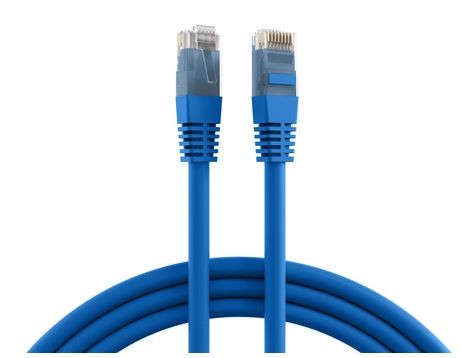 Patchkabel RJ45 UTP; 0,5m blau,CAT6