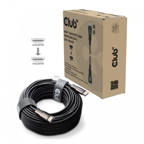 Kabel Video HDMI ST/ST 30,0m *Club3D* AOC 4K120Hz
