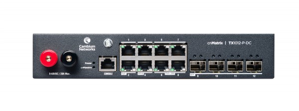 Cambium Networks cnMatrix TX 1012-P-DC - 170W POE Switch 8 x 1gbps &amp; 4 SFP+