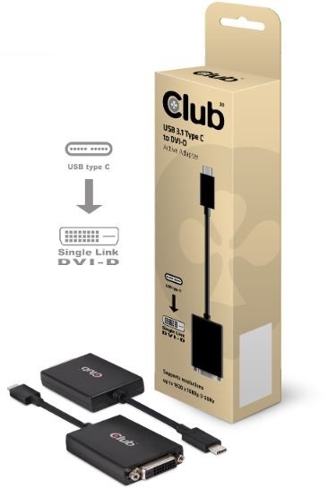 Adapter USB-C 3.1 => DVI-D *Club3D* aktiv