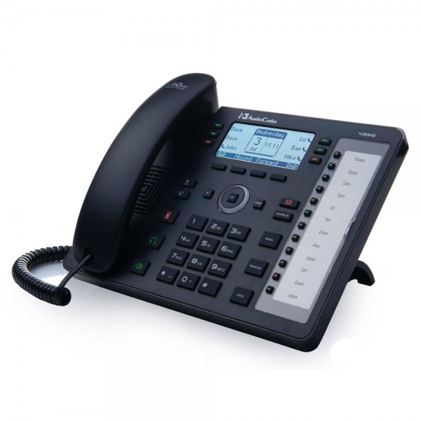 AudioCodes Lync IP-Phone 430HD, Gigabit, PoE, Black