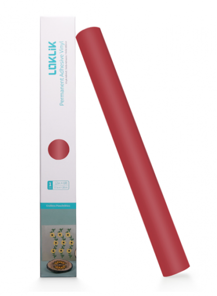 LOKLIK Vinilo adhesivo permanente Mate rojo